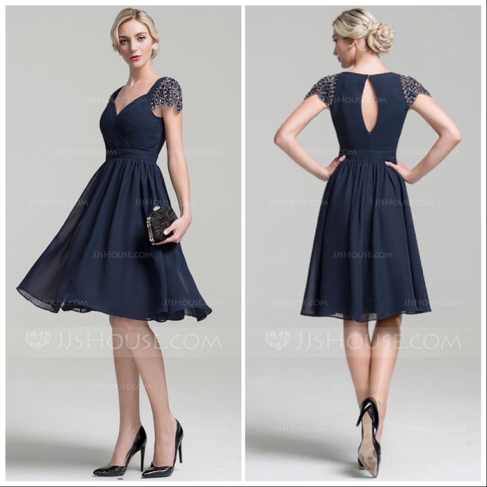 JJ’s House Dark Navy Cocktail Dress - Picture 12 of 16